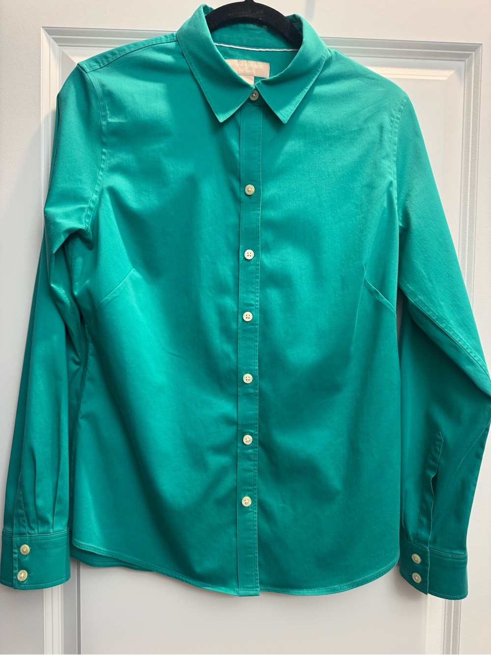 Banana Republic Teal Button-Front Shirt